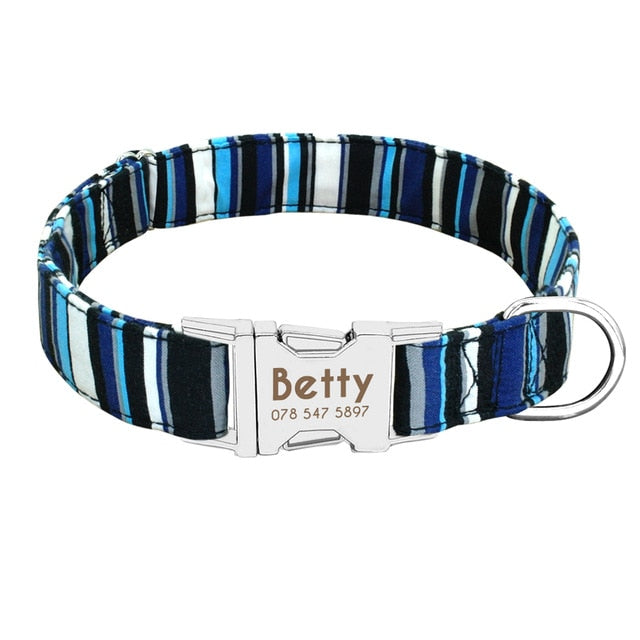 Nylon Print Adjustable Dog CollaR