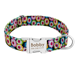 Nylon Print Adjustable Dog CollaR