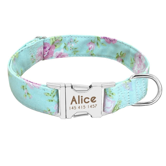 Nylon Print Adjustable Dog CollaR