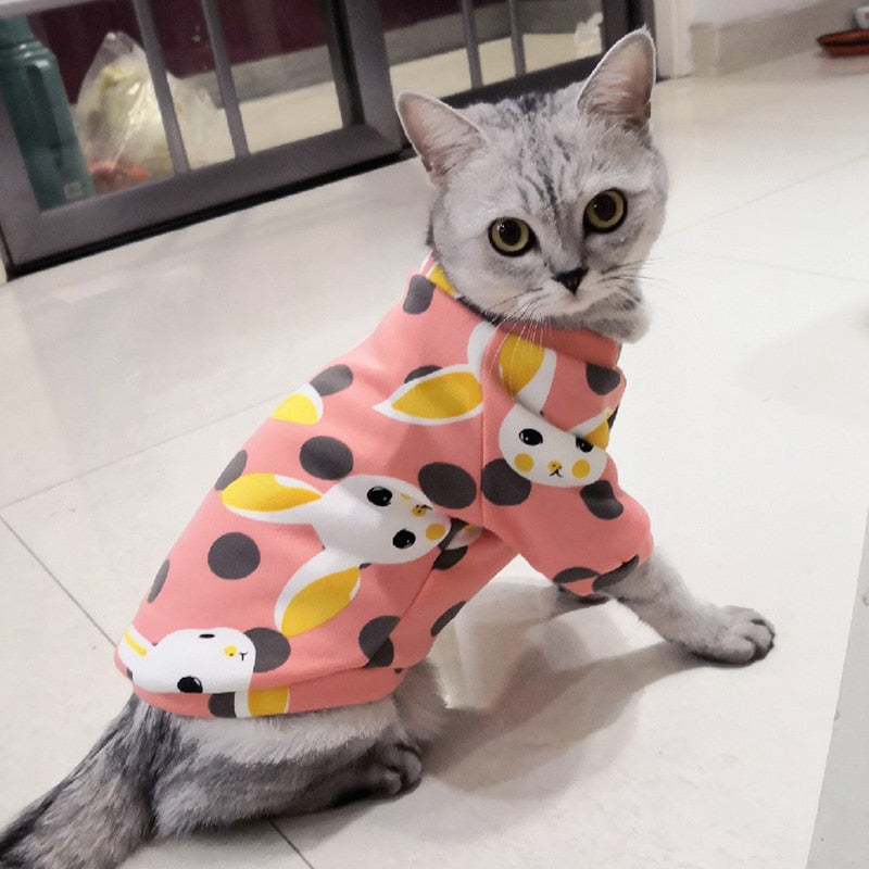 Rabbit Print Pet Cat Costume