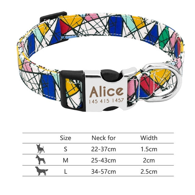 Nameplate Reflective pet collar