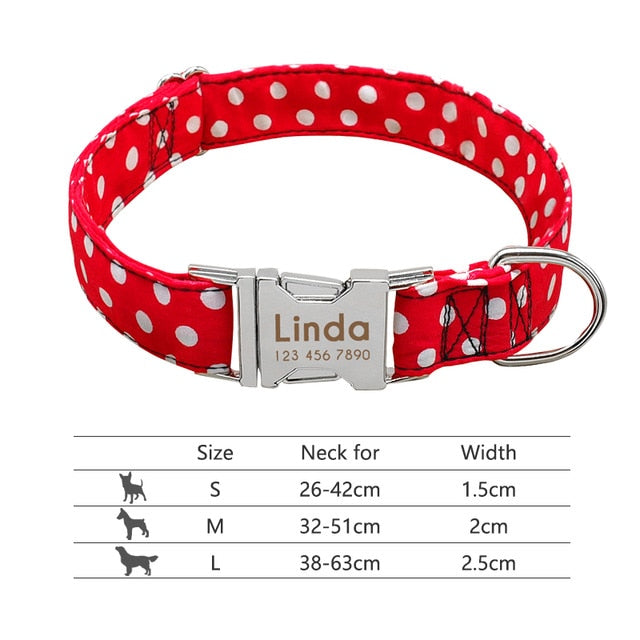 Nameplate Reflective pet collar