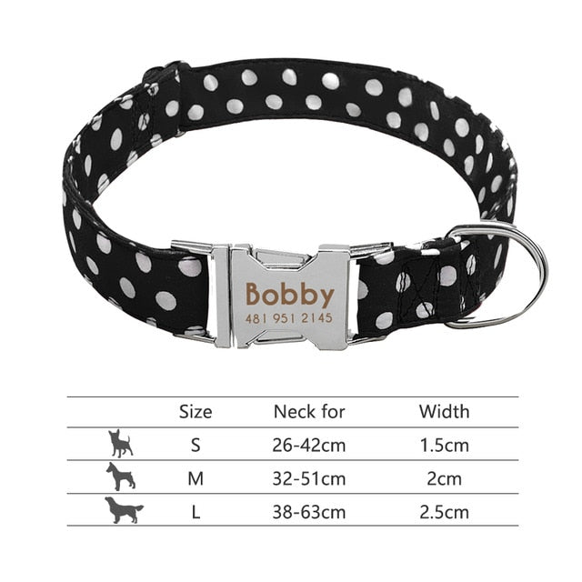 Nameplate Reflective pet collar