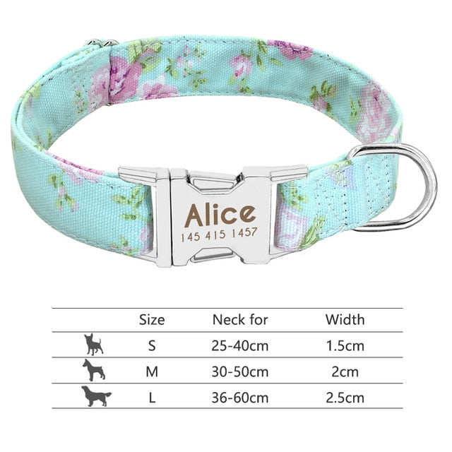 Nameplate Reflective pet collar