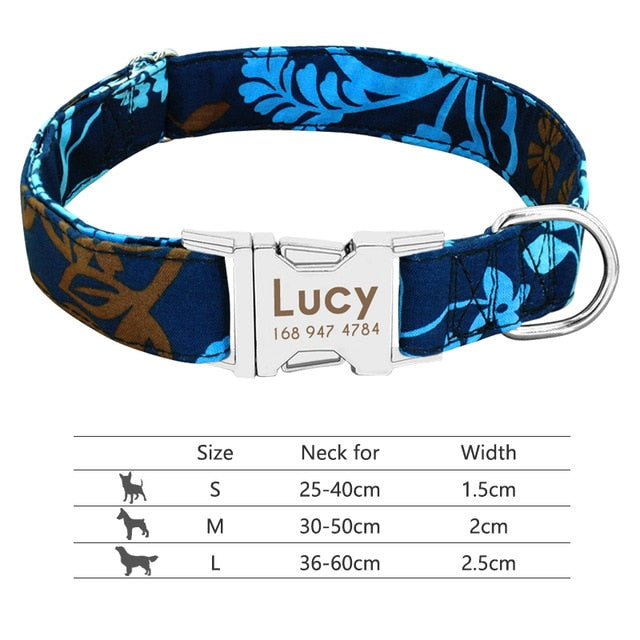 Nameplate Reflective pet collar