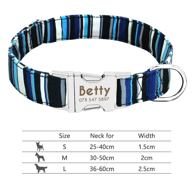 Nameplate Reflective pet collar