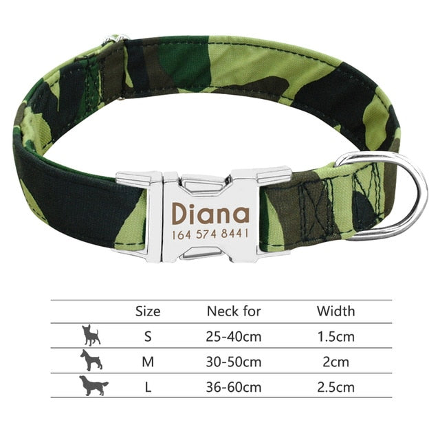 Nameplate Reflective pet collar