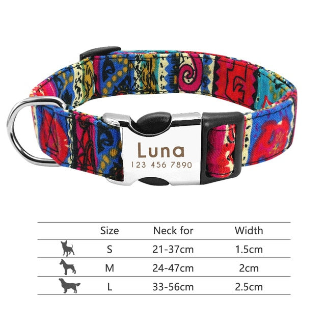 Nameplate Reflective pet collar