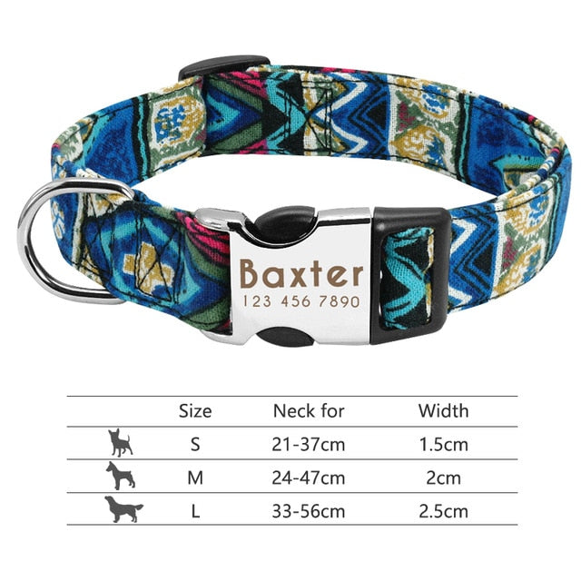 Nameplate Reflective pet collar