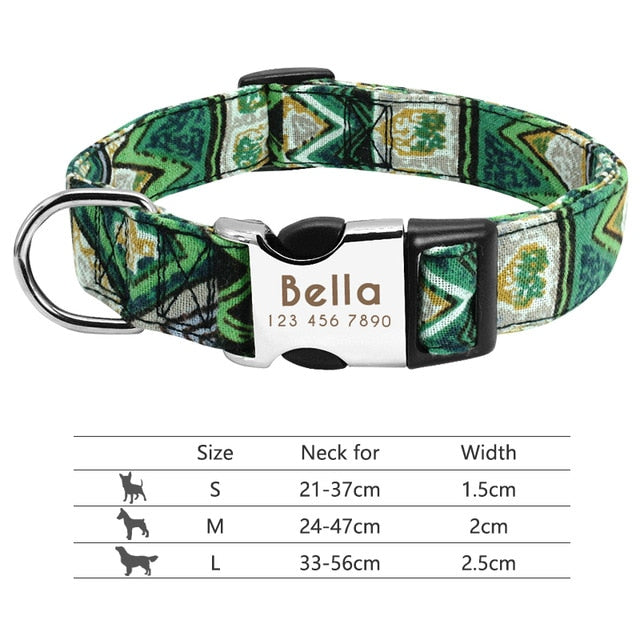 Nameplate Reflective pet collar