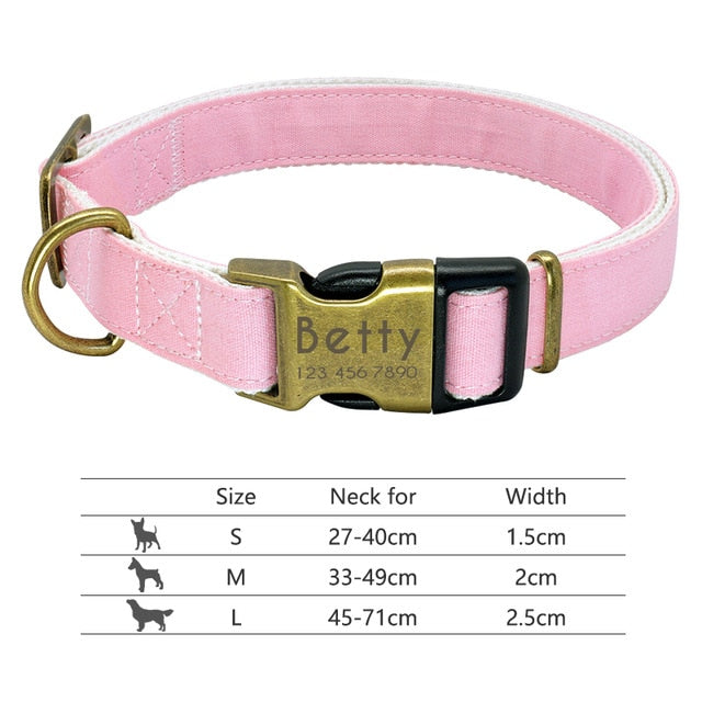 Nameplate Reflective pet collar