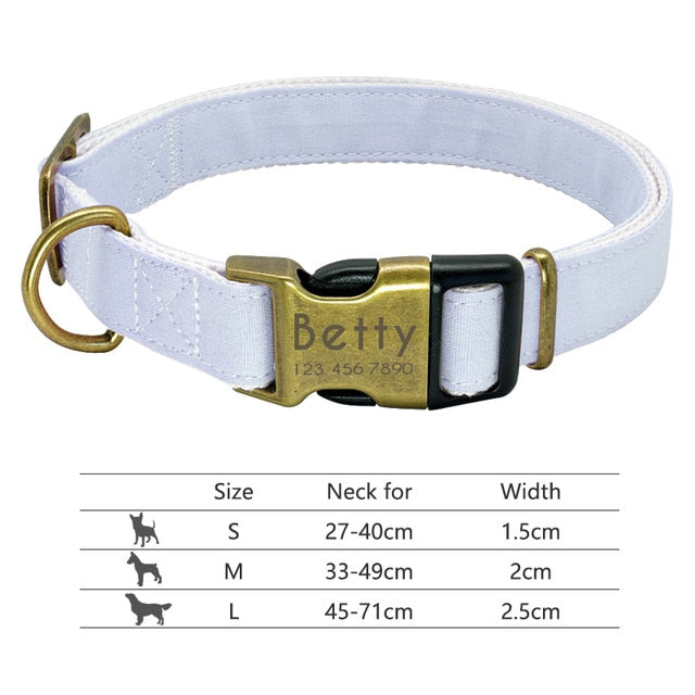 Nameplate Reflective pet collar