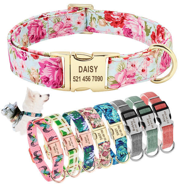 Nylon Engraved Puppy nameplate collar