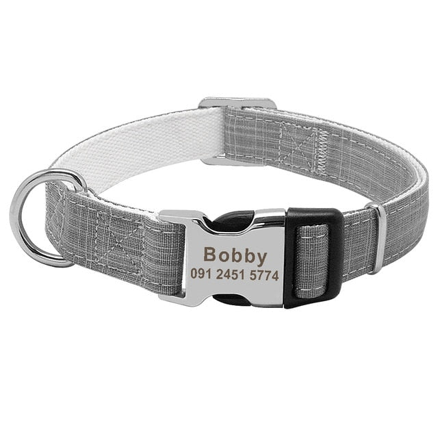 Nylon Engraved Puppy nameplate collar