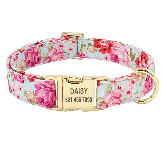 Nylon Engraved Puppy nameplate collar