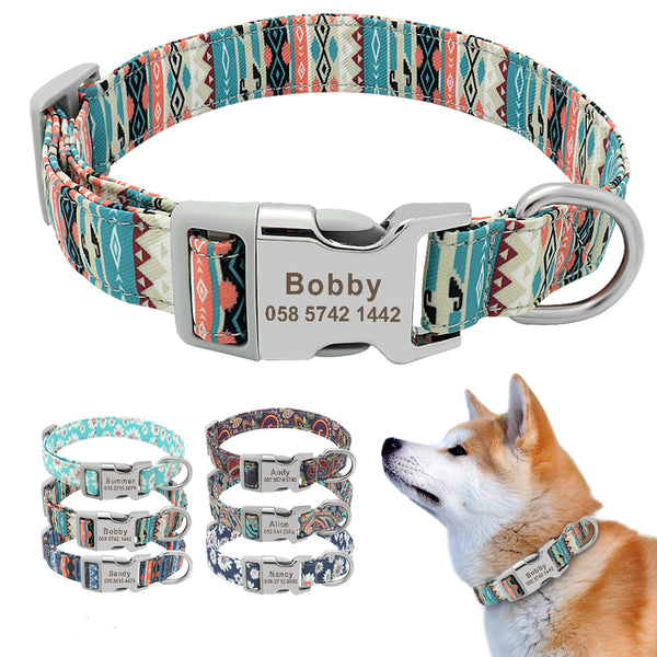 Free Engraved printed Puppy collar