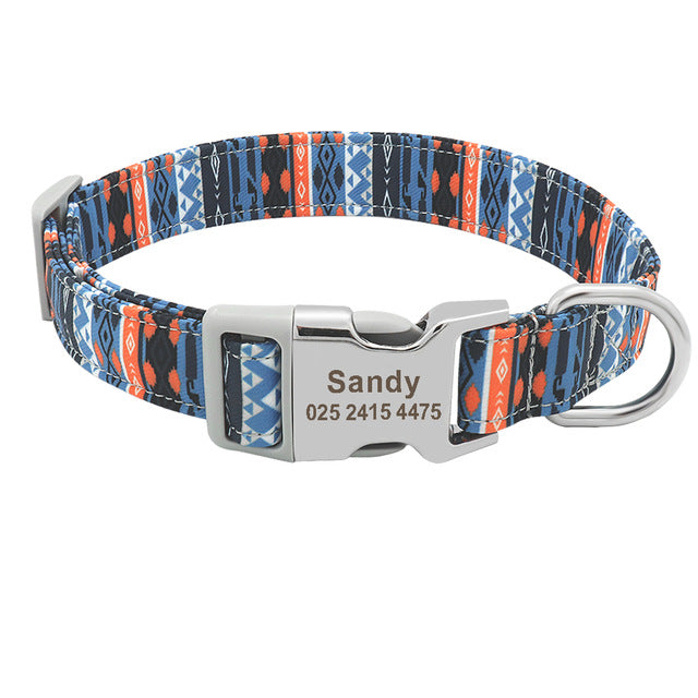 Free Engraved printed Puppy collar