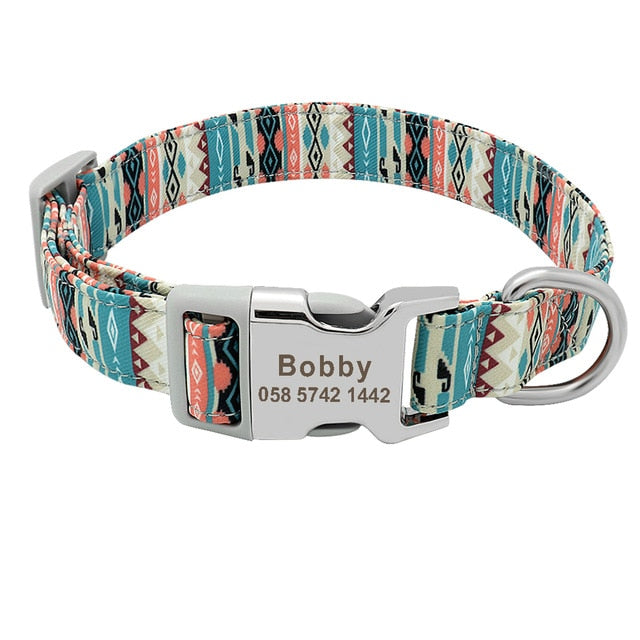 Free Engraved printed Puppy collar