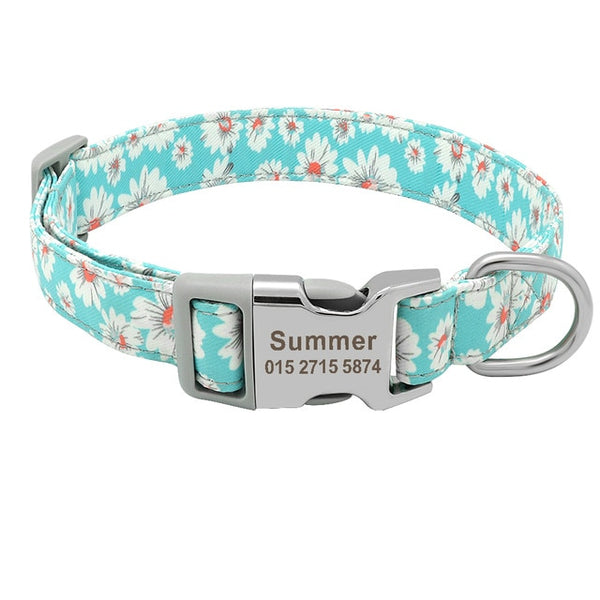 Free Engraved printed Puppy collar