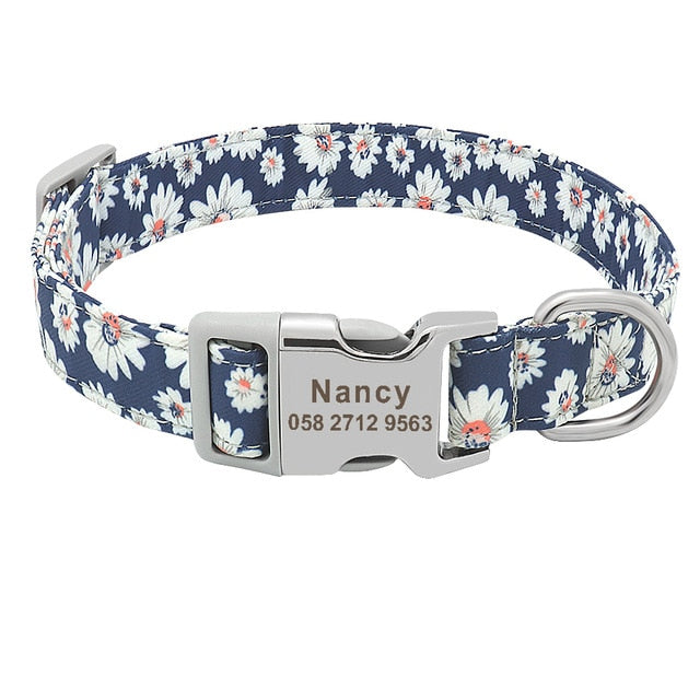 Free Engraved printed Puppy collar