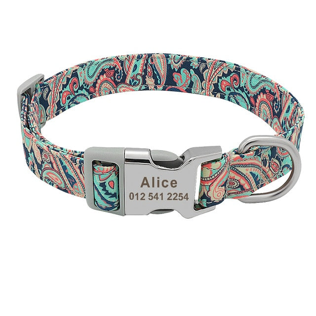 Free Engraved printed Puppy collar