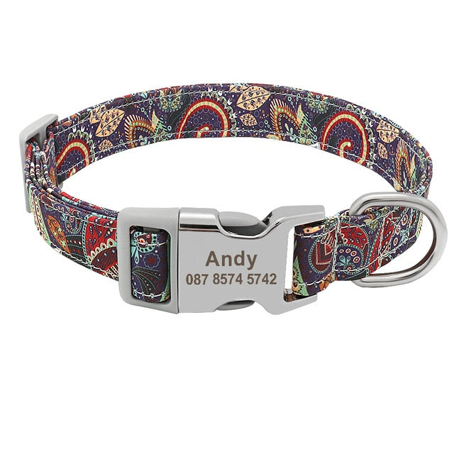 Free Engraved printed Puppy collar