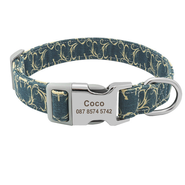 Free Engraved printed Puppy collar